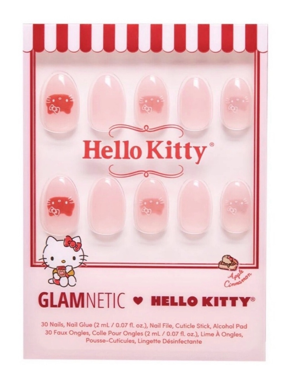 Glamnetic Hello Kitty Pink Press-On Nails - Soft Pink Set NIB unopened